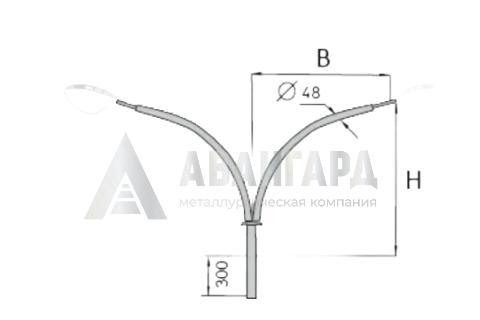 Кронштейн К4К-2,0-2,5-О145-0,057-(90)